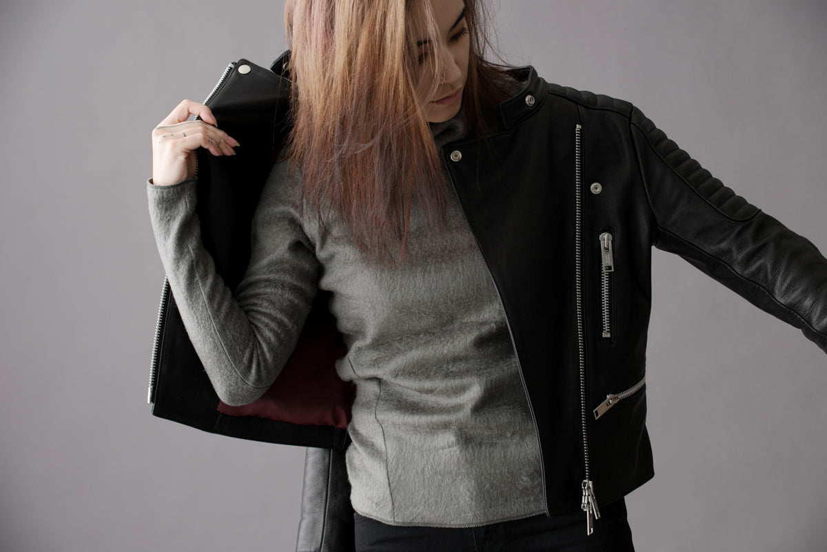 PADDED RIDERS JACKET FOR GIRL / パテットライダースジャケットフォーガール