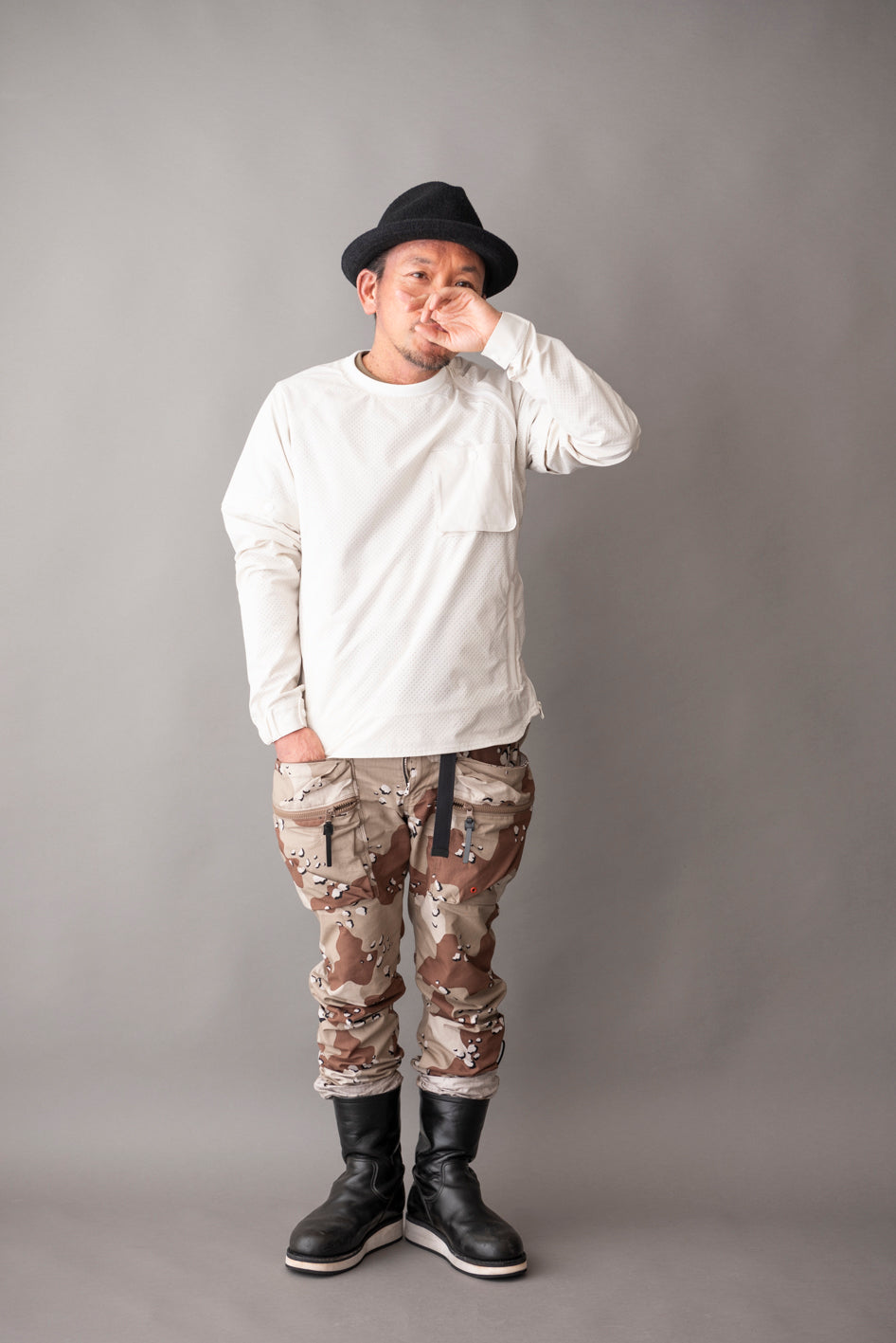 RIP STOP PUNCHING MESH CUT＆SEW / リップストップメッシュカットソー