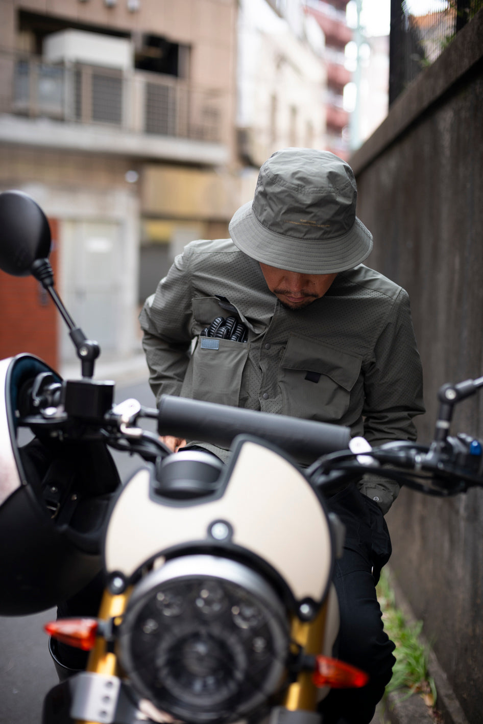 RIP STOP PUNCHING MESH SHIRTS / リップストップパンチングメッシュシャツ