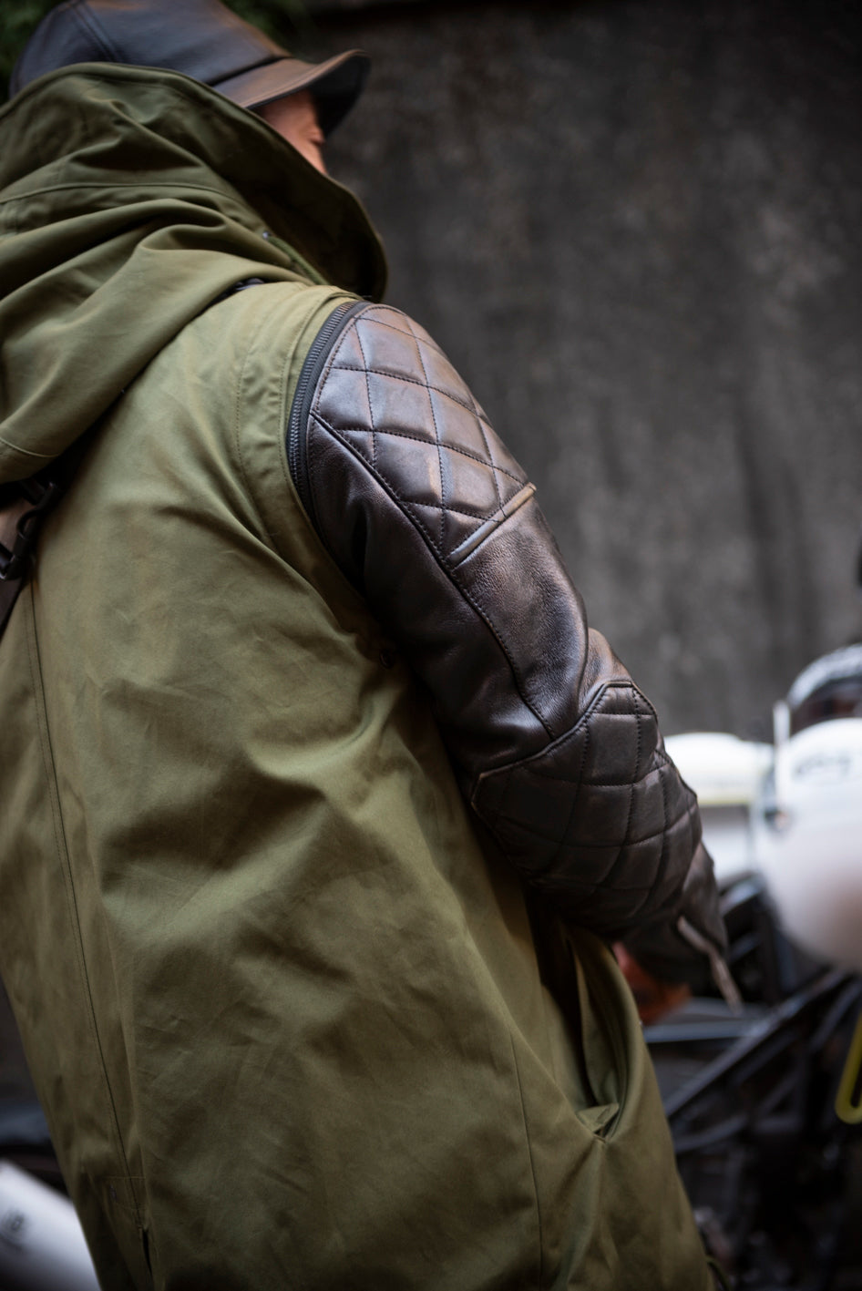LEATHER SLEEVE 2 QUILTING / 革袖2　キルティング