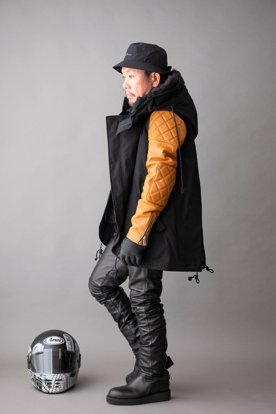 LEATHER SLEEVE 2 QUILTING / 革袖2　キルティング
